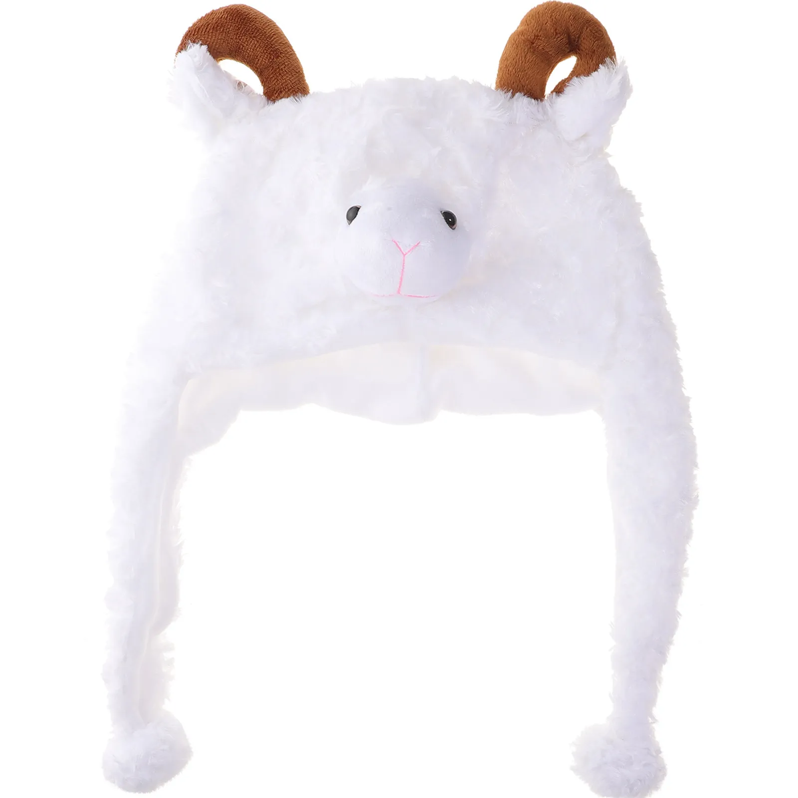 Adorable Animal Winter Earflap Hood Warm Sheep Design Headwear For Adults Children Costume Halloween Party Ski Accessory Elastic - view 4