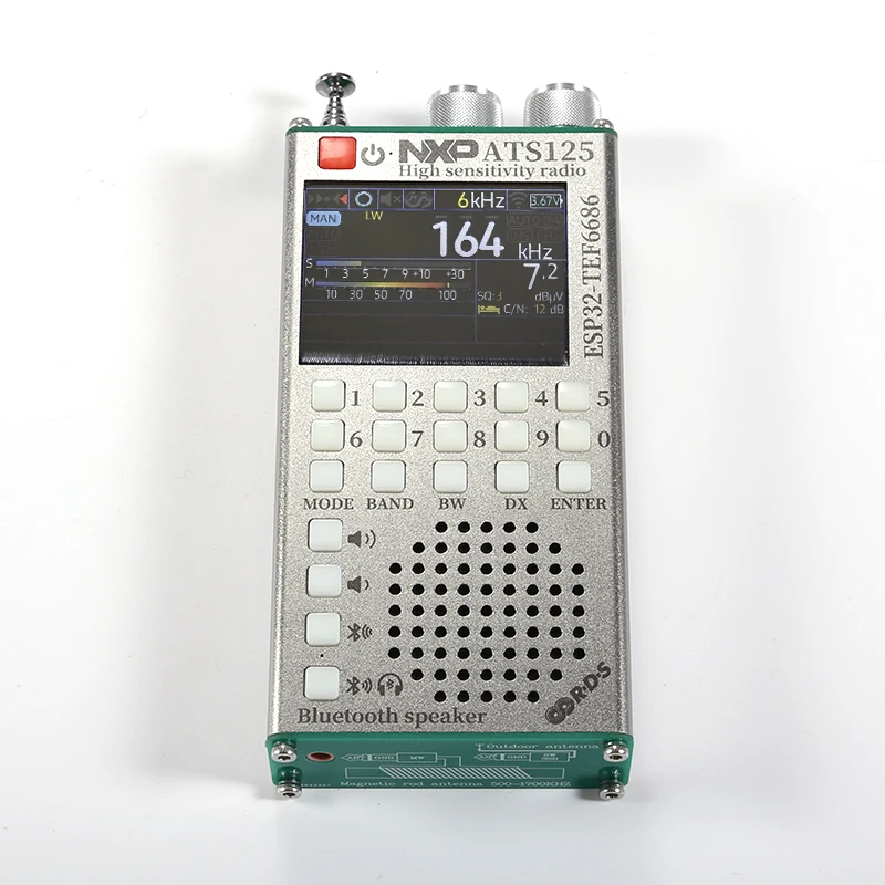Receptor de radio Bluetooth de alta sensibilidad ATS125 PE5PVB ESP32-TEF6686 LW AM FM Banda completa de onda corta