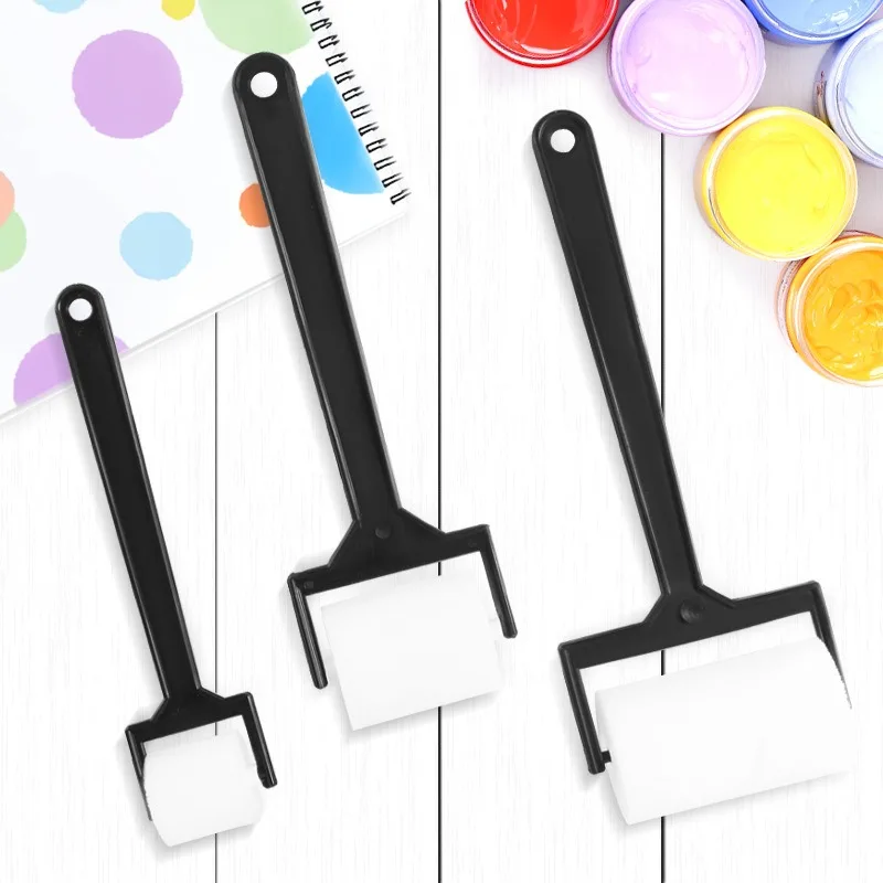 3 Pcs/ Set Sponge Stamp Brush Set Roller DIY Graffiti Kid Sponge Paint Brush Kindergarten Education Creativity Children Gifts