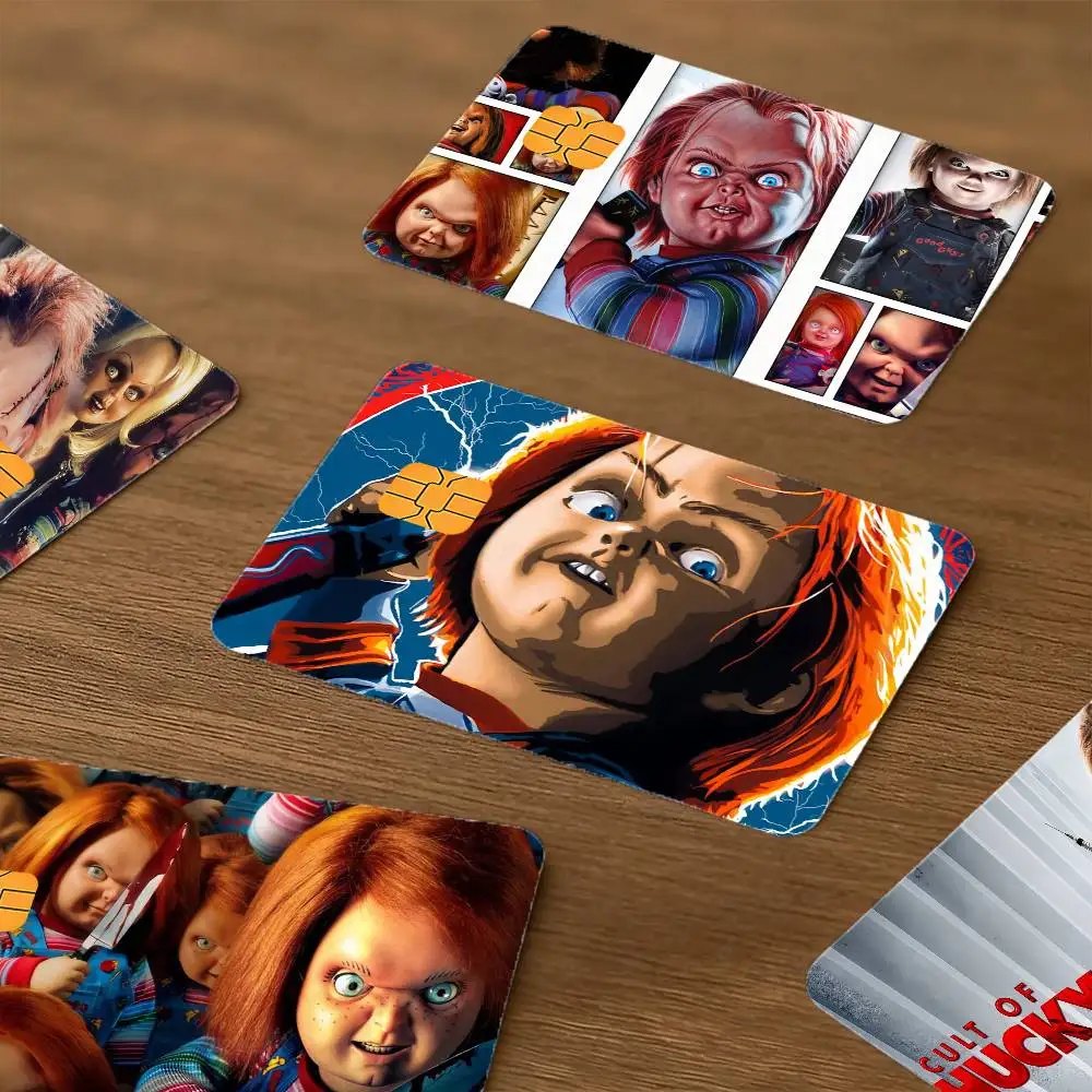 Horror Doll C-chucky Bank card sticker Film Skin Cover for Debit Credit Bank Cardultra-thin and fade-resistant