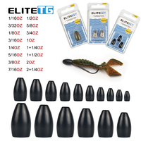 Elite TG Tungsten Flipping Sinker Weight 1.8g-63g Texas Carolina Rig Bullet Bass Fishing Sinkers Lure Accessories With Package