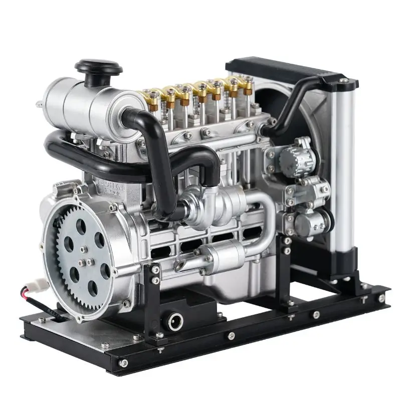 Mini four-cylinder diesel engine 3d three-dimensional metal assembly model mechanical building blocks puzzle toy gift