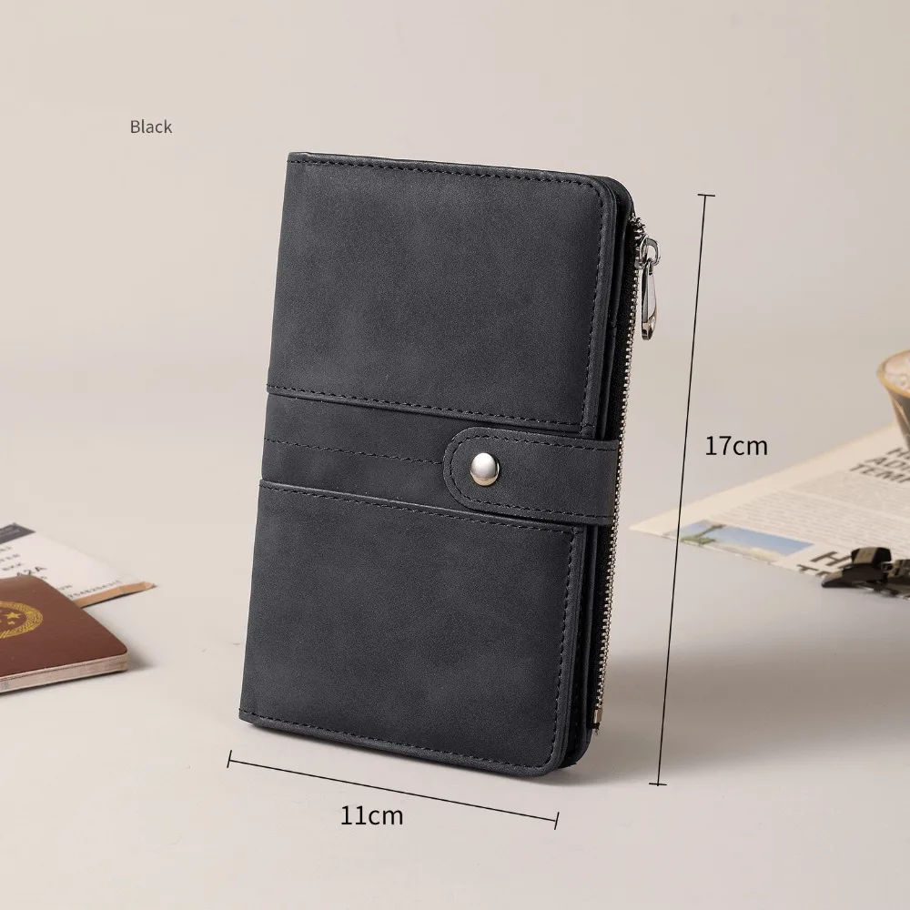 

Creative Card Holder PU Passport Bag Passport Cover Ticket Holder Travel Wallet RFID Anti-theft Purse Passport Clip Men