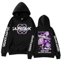 2025 summer Anime K-Pop Demon Hunters Hoodie Harajuku Hip Hop Pullover Tops Sweatshirt UNISEX Alphabet sportswear Fashion Trends