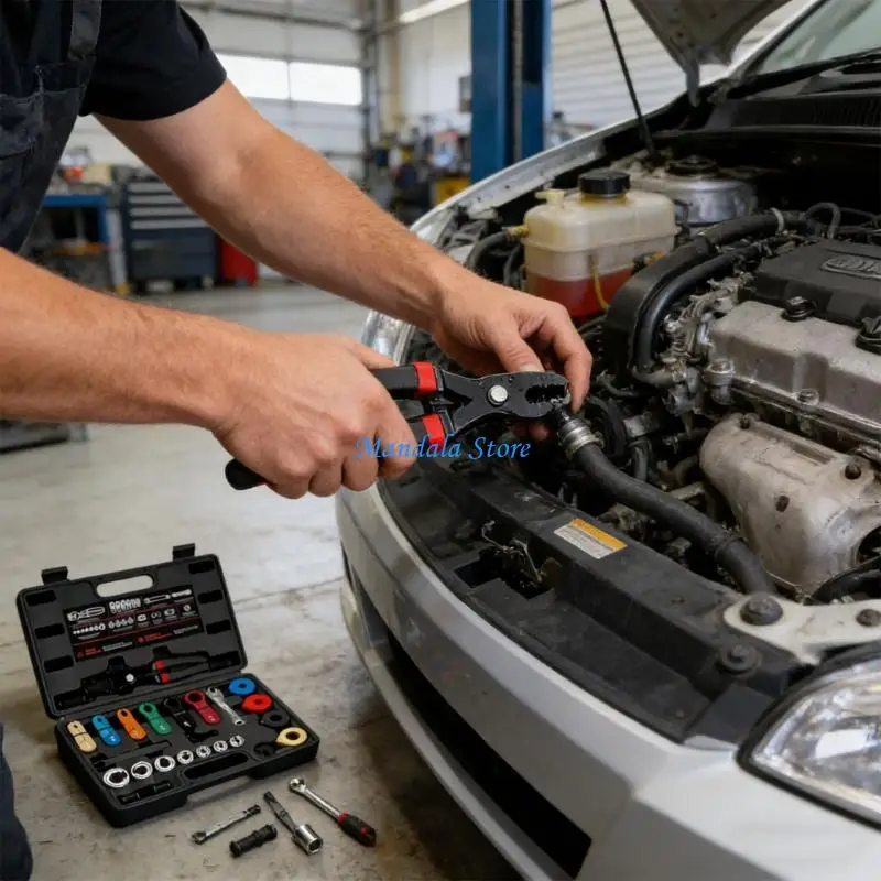 

U2JC 25Pieces Oil Line Disconnect Tool Set for Oil AC Oil and Coolant Lines Disconn