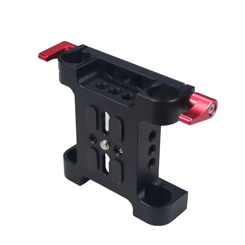 Universal Kamera Grundplatte Schulter Rig 15mm Stange Clamp Quick Release Adapter für Sony DSLR Käfig Vlog Schulter Unterstützung System – Detail 14
