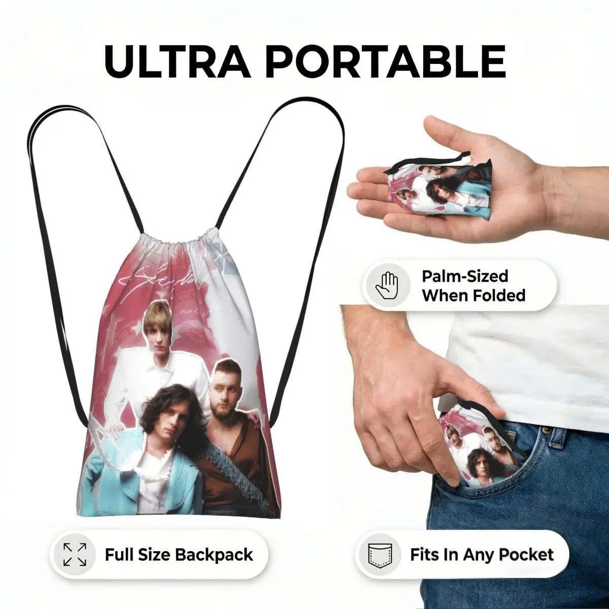 Ziferblat Bird Of Pray Ukraine Eurovision 2025 Drawstring Backpack Sports Gym Bag Lightweight Storage Drawstring Bag Men Women