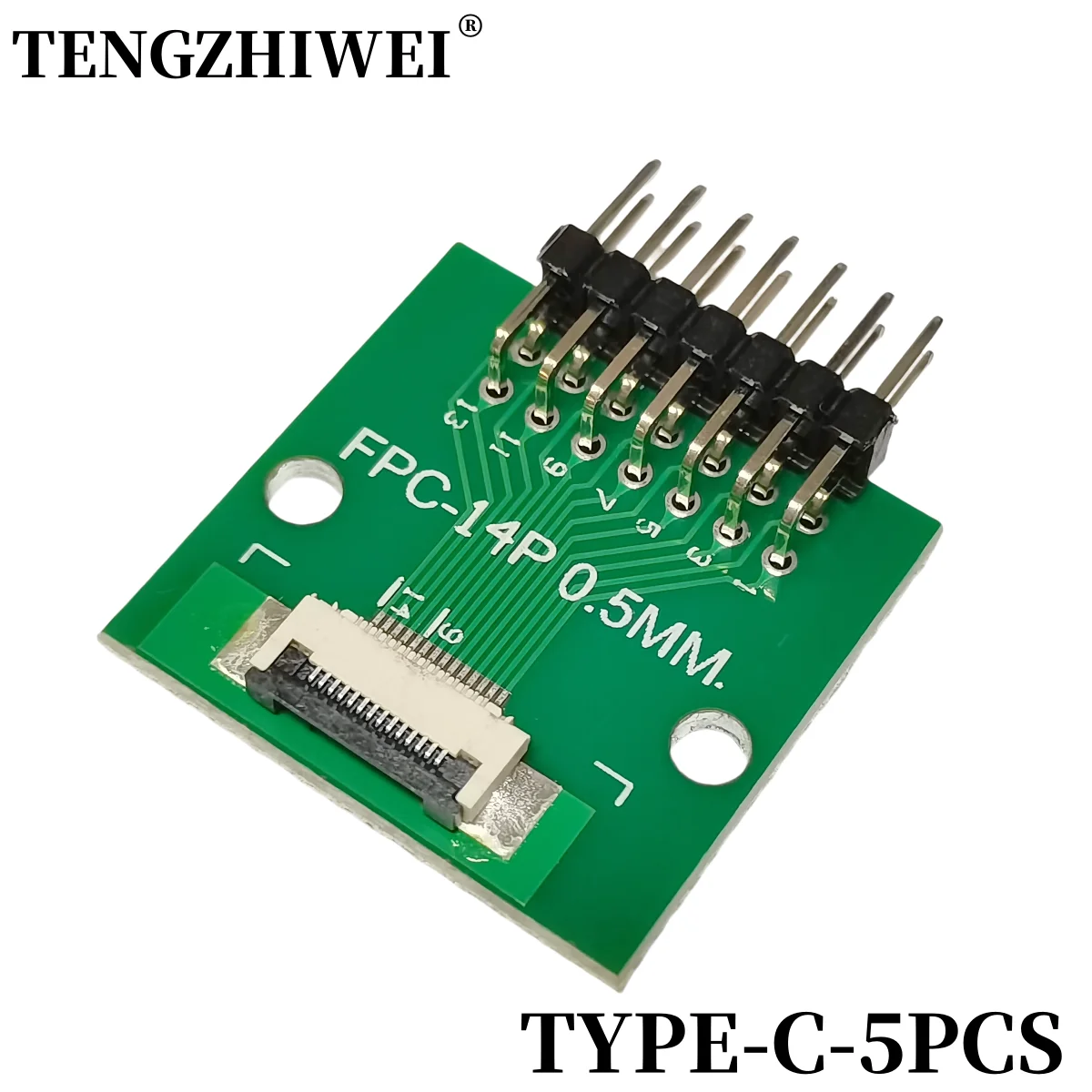 5 шт., плата адаптера FFC/FPC 0,5 мм-14P до 2,54 мм
