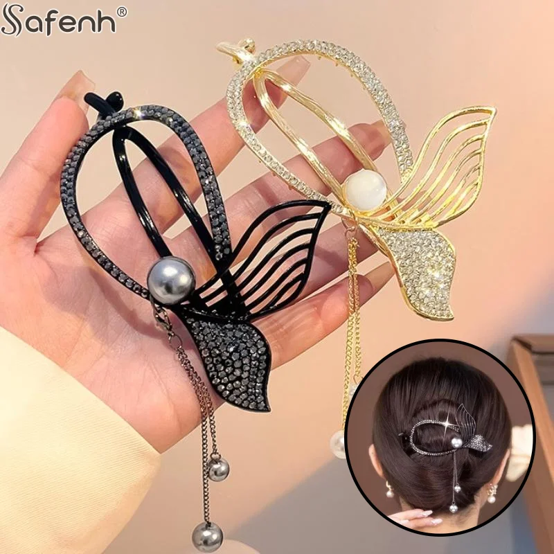 Стильные-когти-для-волос-женские-большие-заколки-с-кисточкой-«рыбий-хвост»-горизонтальная-заколка-для-волос-одно-слово-фиксатор-на-затылке-инструмент-для-укладки-волос