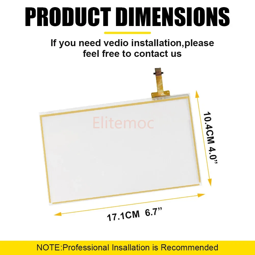 7 "タッチスクリーンデジタイザトヨタヤリス RAV4 ヘッドユニット Sat Nav 86140-0D400