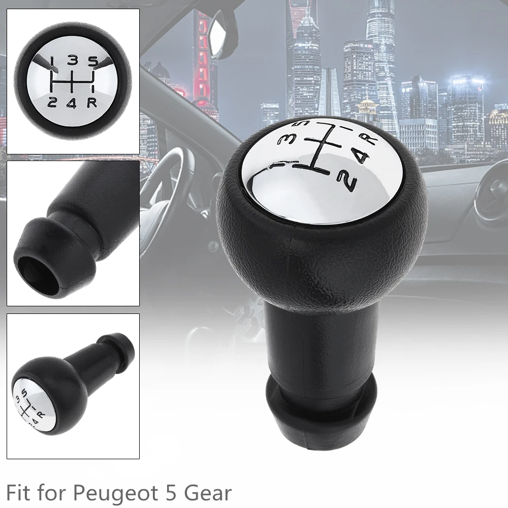 

5 Speeds ABS Car Manual Gear Shift Handball Knob Car Accessories Fit for Peugeot 106 206 306 406 207 307 407 2008