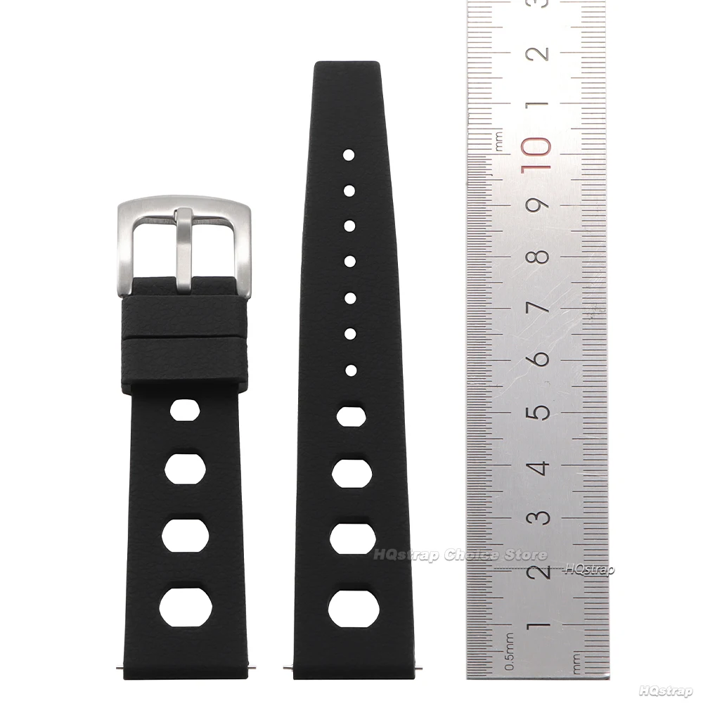 Tropical Silicone Watch Strap 20mm 22mm Stainless Steel Buckle Tropical Strap Premium Soft Rubber Bracelets Breathable Watchband - view 6