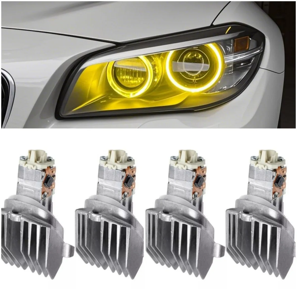 

CSL Yellow Angel Eye DRL Modules 63117343876 For 2014-2016 BMW 5 Series F10 F11 LCI Xenon Headlight Daytime Driving Light