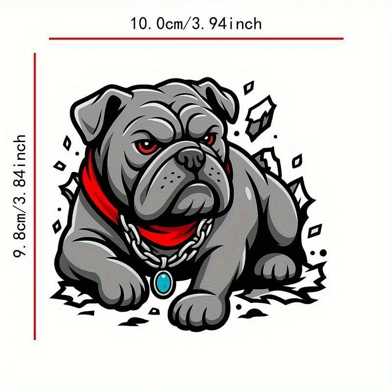 1개 멋진 불독 자동차 스티커, 강력한 개 모양 데칼 자동차 미러 및 트렁크용, 자동차 애호가를 위한 훌륭한 액세서리로 스트리트 스타일을 연출하세요