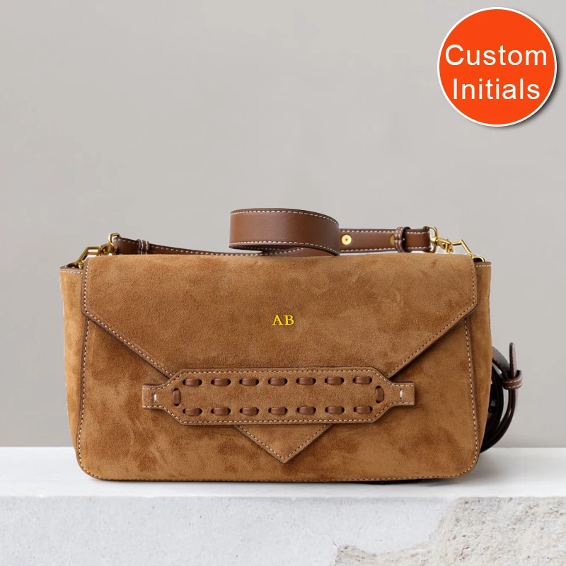 

Женские сумки-конверты из натуральной яловой кожи с инициалами на заказ, роскошные дизайнерские сумки, кошельки, новинка 2025 года, в коробке из натуральной кожи на плечо