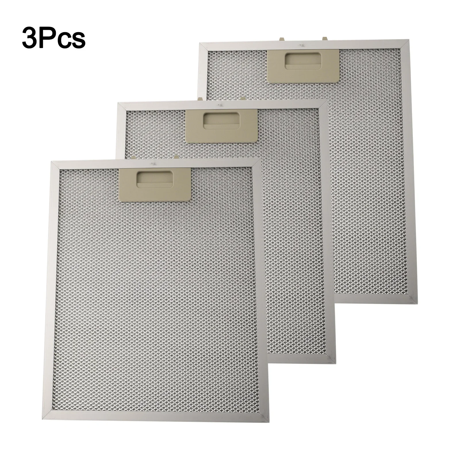 3pcs Range Hood Grease Filter Cooker Hood Metal Silver Filter 300*250mm Aluminum Mesh For RANGEMASTER Cooker Hood Kitchen Parts