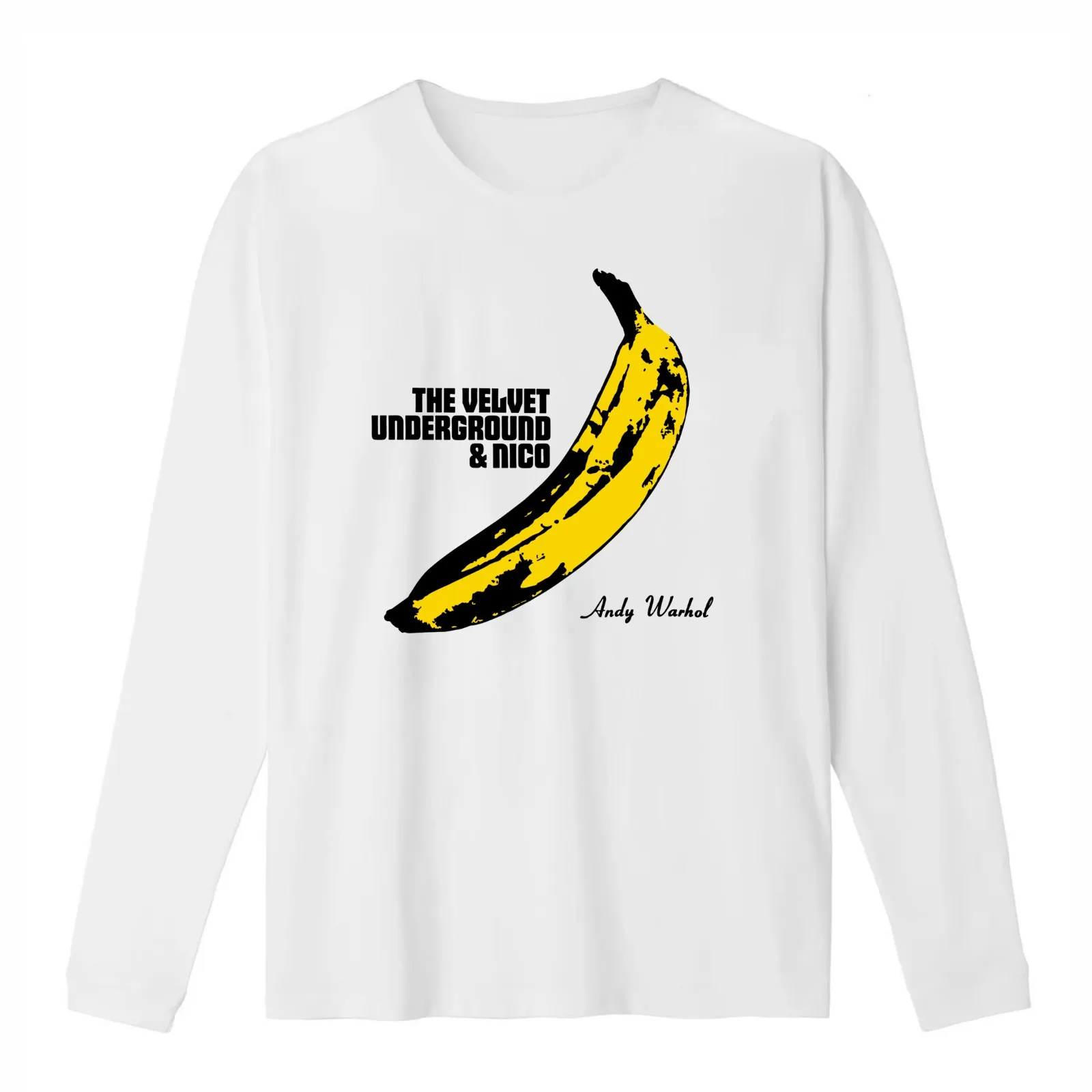 The Velvet Underground & Nico LARGE Print T-Shirt Summer Casual Cotton Tee Oversized Streetwear Tops Vintage Graphic Print