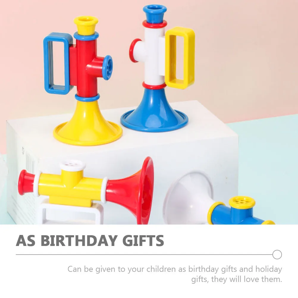 1 szt. Lekka plastikowa trąbka dla dzieci, kreatywny instrument muzyczny, dmuchana zabawka edukacyjna, kolorowa trąbka.