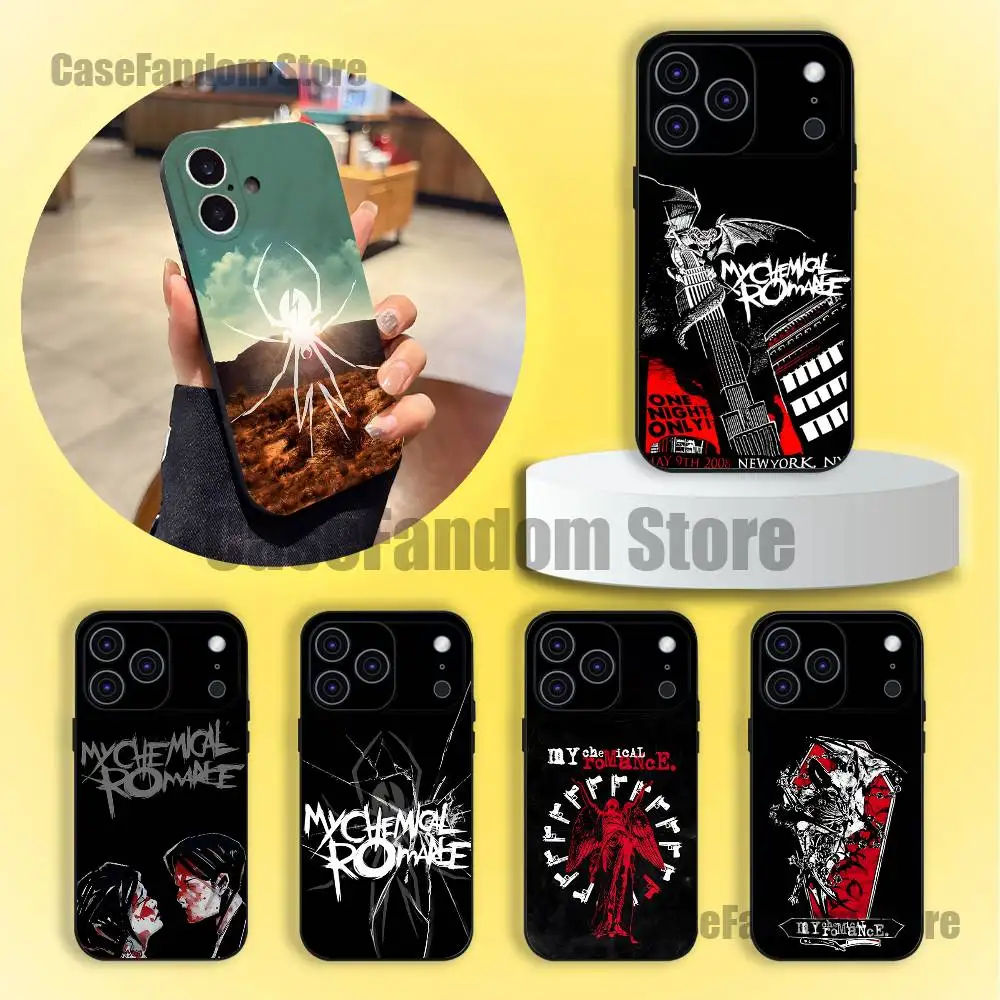 

Rock Band My C-Chemical R-Romance For iPhone 17,16,15,14,13,12,11,Pro,Max,Plus Black Soft Cover Phone Case