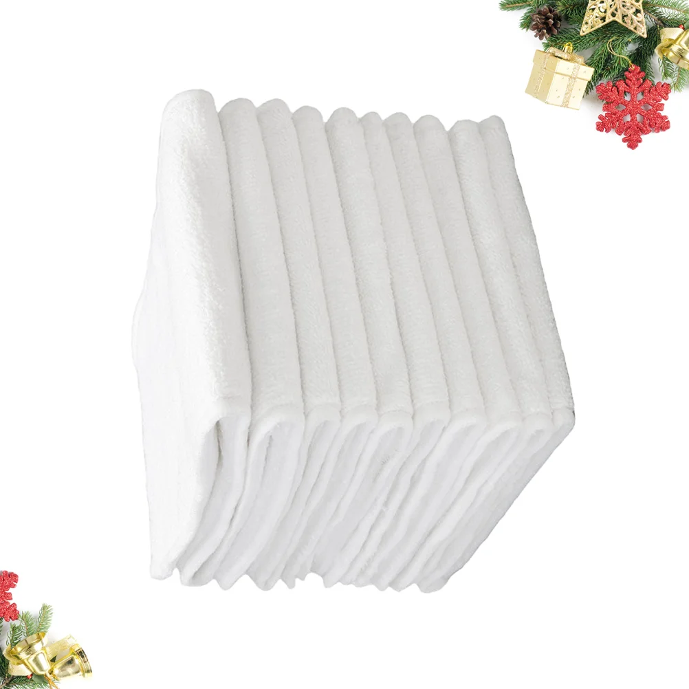 10Pcs Washable 3-Layers Baby Piss Mat Breathable Baby Piss Mat Waterproof Piss Mat Cotton Piss Pad(White)