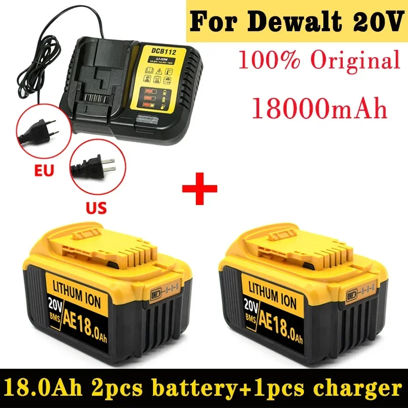 Novo 100% original 18000mah 20v para bateria de ferramenta elétrica dewalt dcb206 20v 18.0ah bateria dcb206 20v bateria dcb205 dcb200