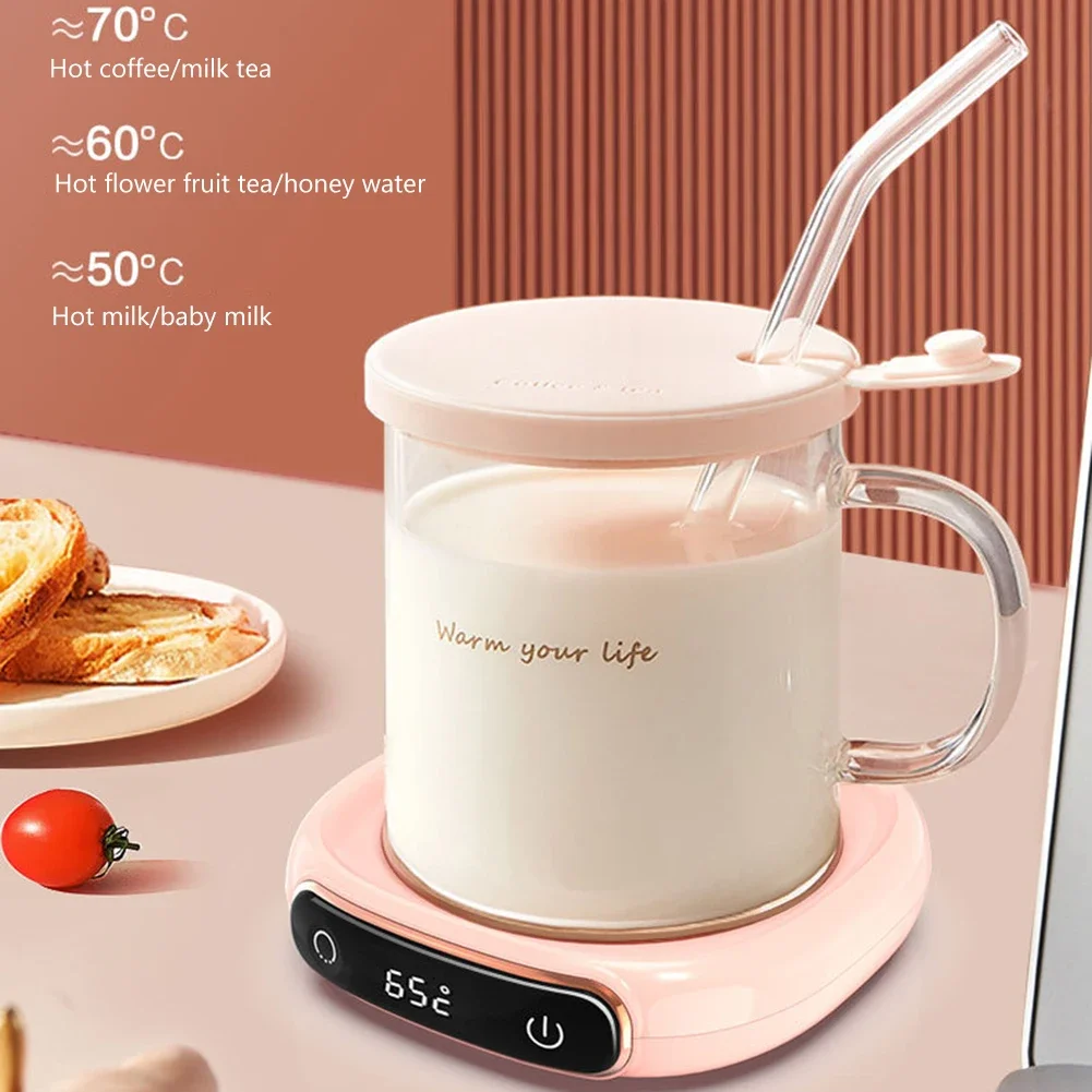 Portable USB Cup Warmer 3 Gear Smart Coffee Mug Heating Coaster Thermostatic Heater For Milk Tea Water Heating Pad Coaster