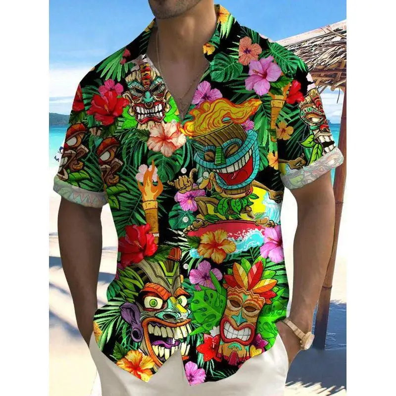 Men's Fashionable Short Sleeve Open Cardigan Shirt Casual Short Sve Shirt Ultra Slim Fit PU Leather Fleece Lined Cuba Collar
