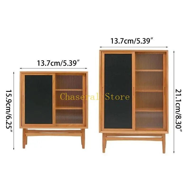 E7CE Armadietto da soggiorno per casa delle bambole Armadietto per mobili in miniatura Accessori artigianali