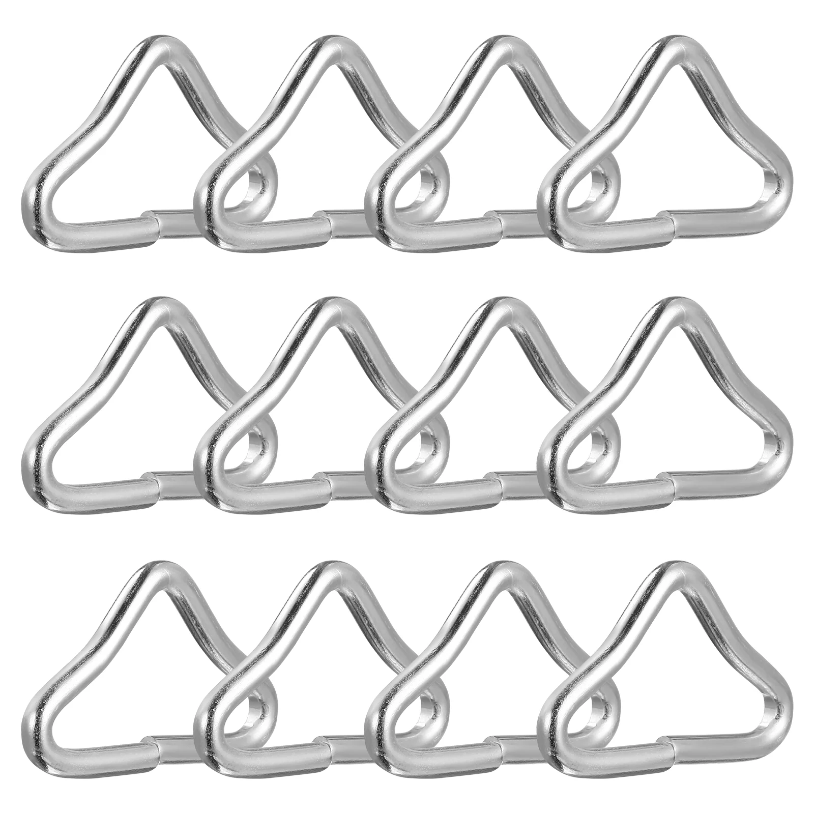 

20 Pcs Special Ring for Trampoline Bungee Bed Triangle Rings Mesh Cloth Buckle Mini Tote Bag Iron Buckles