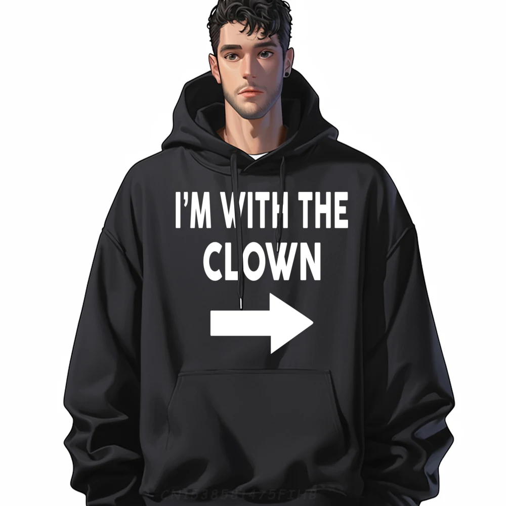 

I m With The CLOWN Design Halloween Costume Oversized Hoodies Printed Hoodie Feminist