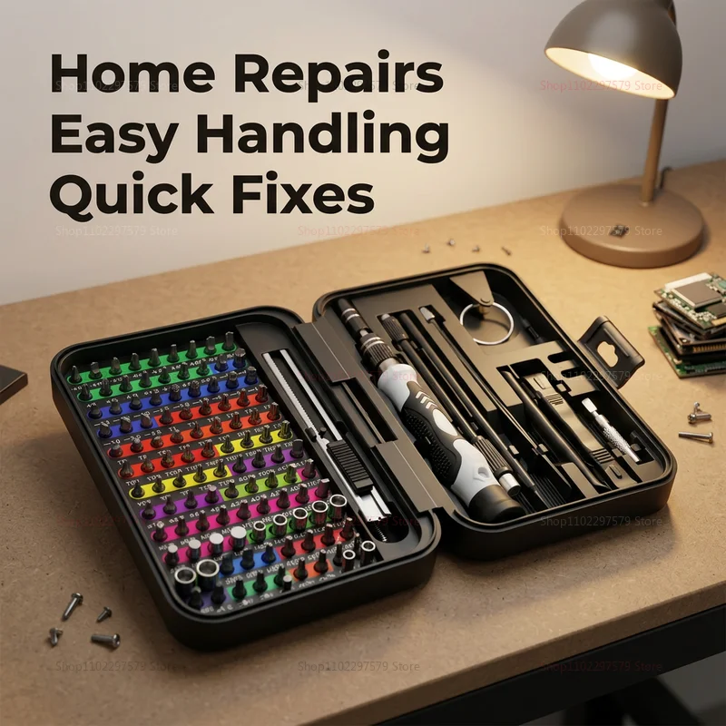 132in1 Mobile Phone Repair Kit with Precision Screwdrivers Electronics and Computer Tool Set for Smartphones Laptop and Hardware