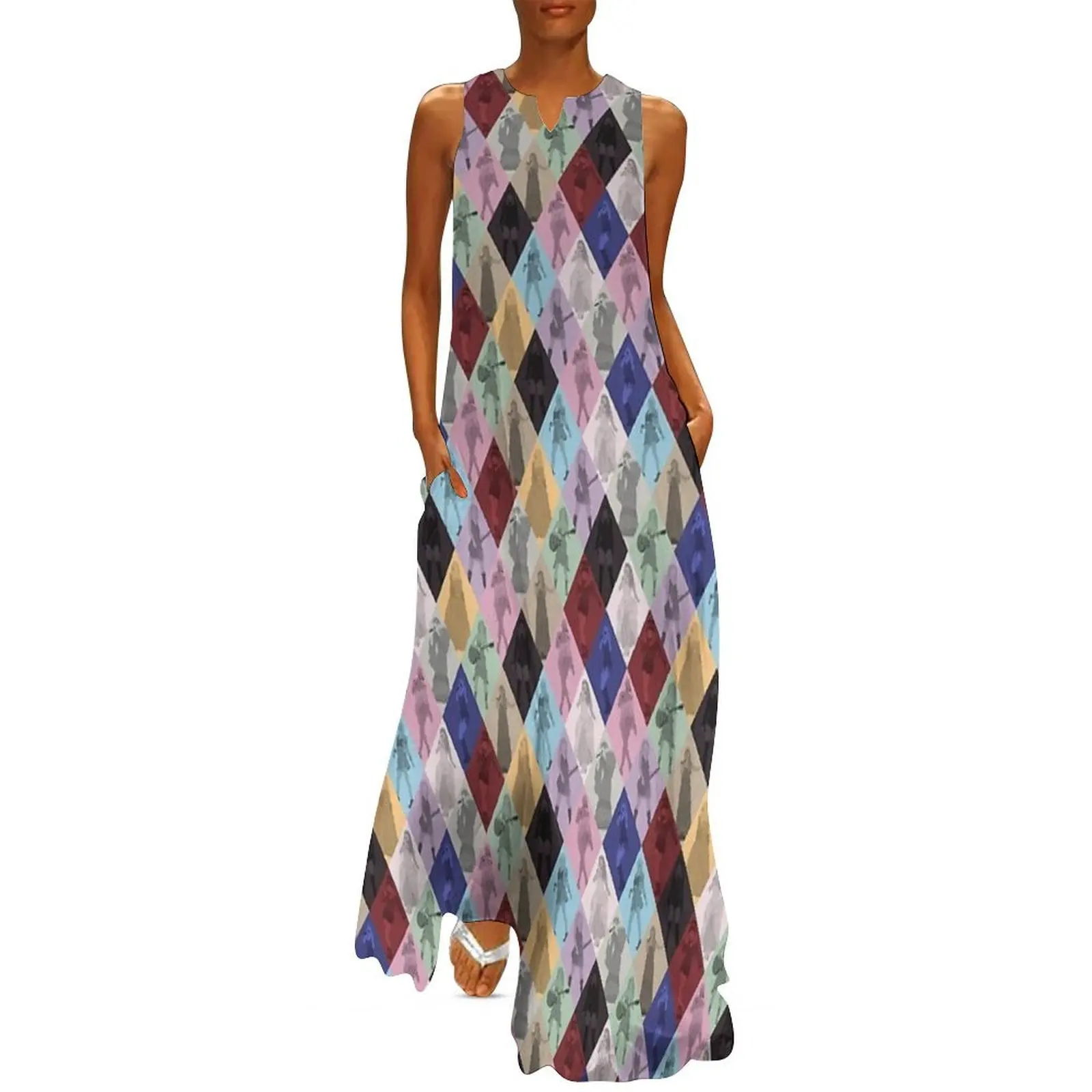 

Swiftie Diamond Pattern Long Dress dress for woman Beachwear evening dress woman