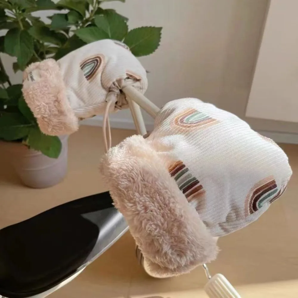 

Fashion Cartoon Printed Bicycle Gloves Windproof Cold Proof Handle Cover Gloves Warm Mittens Winter