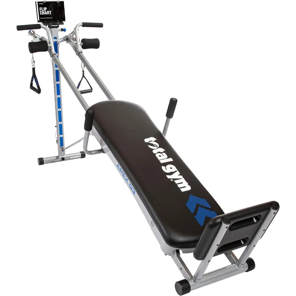 Slim-Frame Incline Bodyweight Training Home Exercise Machine with 8 Resistance Levels, Squat Stand, and Basic Accessory Set
