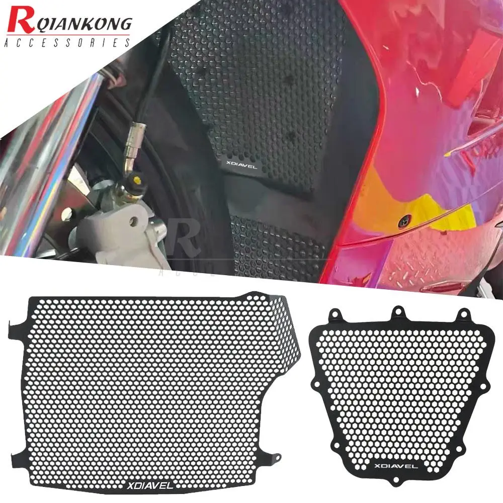 

Motorcycle Accessories For Ducati XDIAVEL XDiavel S 2016 2017 2018 2019 2020 Radiator Grille Guard Oil Cooler Cover Protector