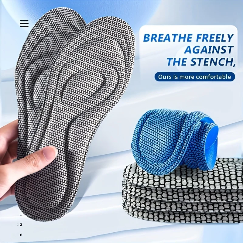 1 Pair Sports Massage Insole Memory Foam Insoles For Shoes Men Women Nano Antibacterial Massage Sport Insole Feet Orthopedic