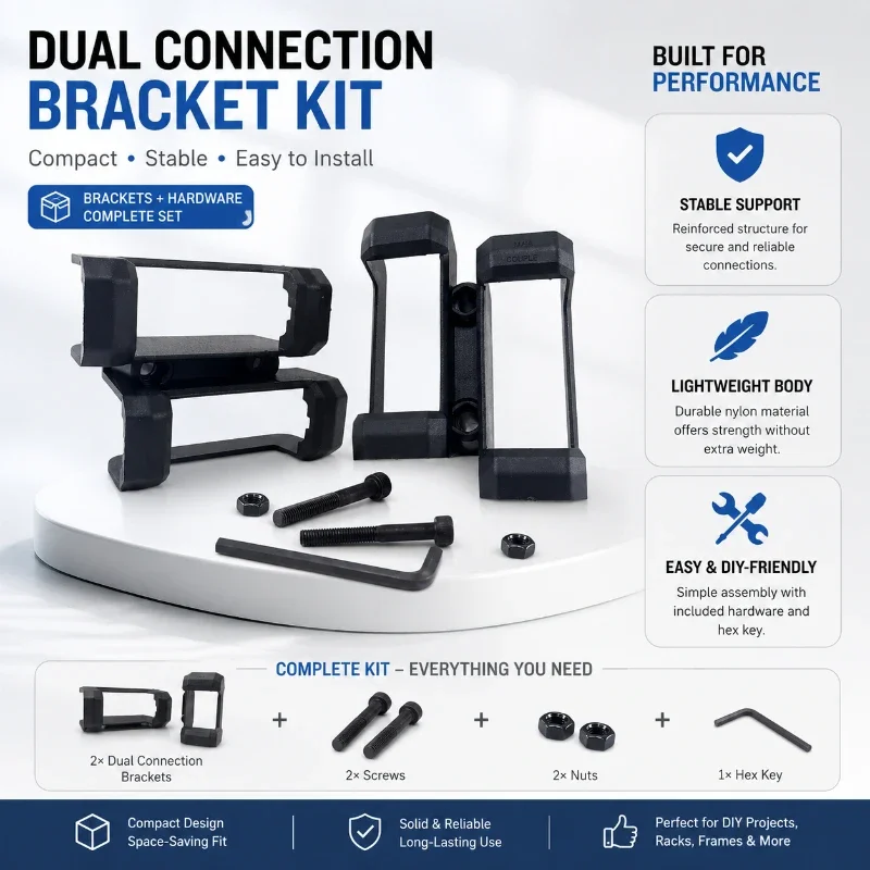 Long Service Life Nylon Dual Joining Stand Hollow Craft Lightweight DIY Model Practical Connection Parts