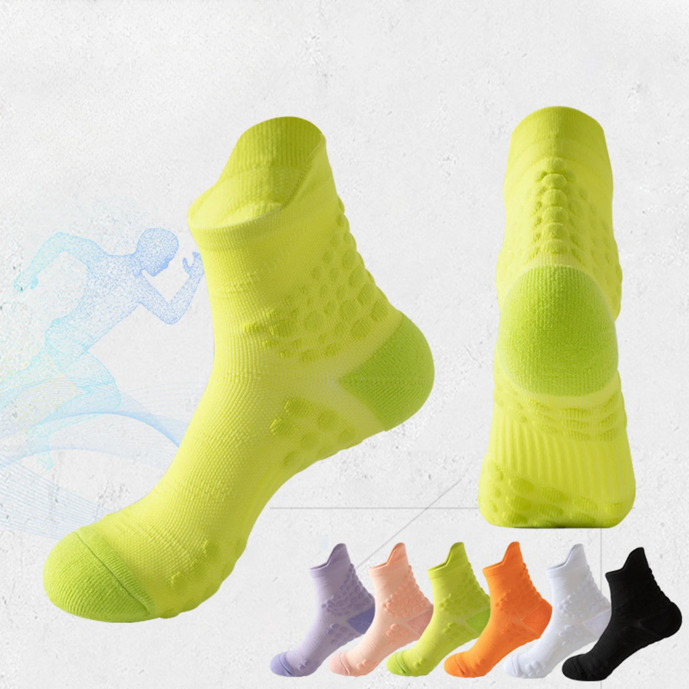 1 Pair Professional Deodorant Marathon Socks Quick Drying Thick Custom Elite Breathable Sports Socks Towel Bottom Stockings