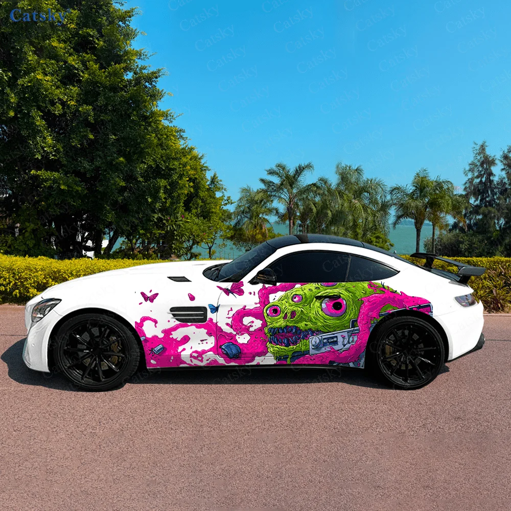 

Красочные автомобильные виниловые наклейки Monster Speaker, самоклеящаяся наклейка из ПВХ, подходит для грузовиков, внедорожников, декор, автоаксессуары, подарок