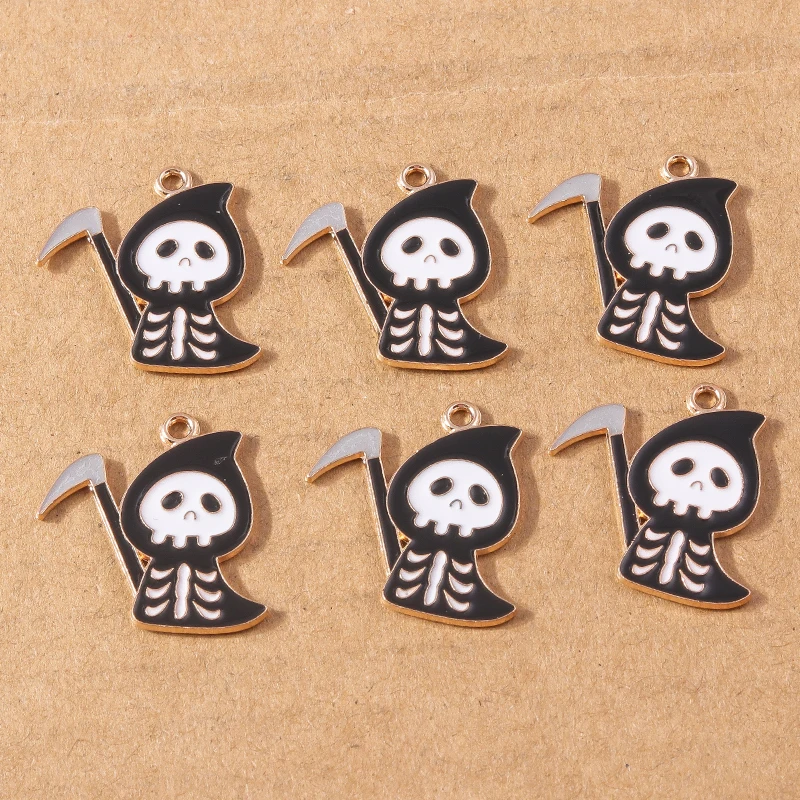 10 stücke Emaille Halloween Hexe Charms Anhänger für DIY Ohrring Armband Halskette hand gefertigten Schmuck Herstellung Zubehör liefert – Detail 20