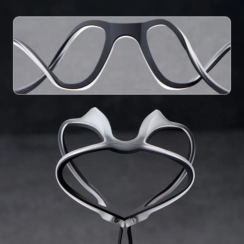 Ultra-Light Pure Titanium Multifocal Reading Glasses Men Blue Light Blocking Hyperopia Business Large Frame Eyeglasses 1.0-4.0 image 5