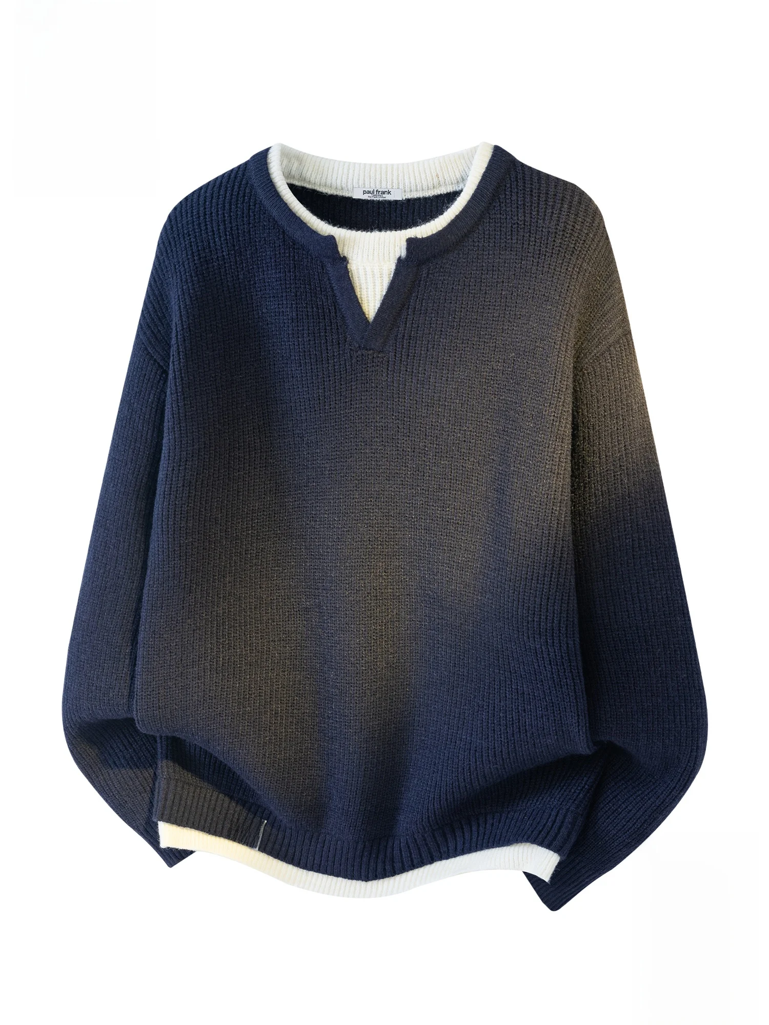 

Мужской вязаный свитер Paul Frank с круглым вырезом, повседневный, в стиле колор-блок, для отдыха, модный, осенне-зимний, теплый, из смесового полиэстера