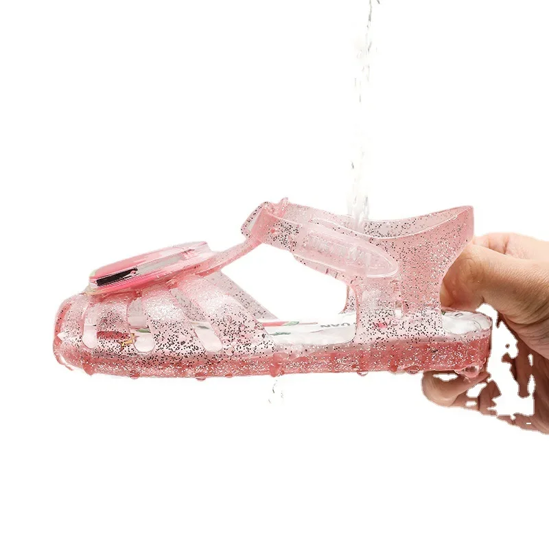 Girls Sandals Summer Cute Fruit Jelly Princess Shoe Children Hollow Out Breathable Beach Sandals Waterproof Anti Slip Kids Shoes