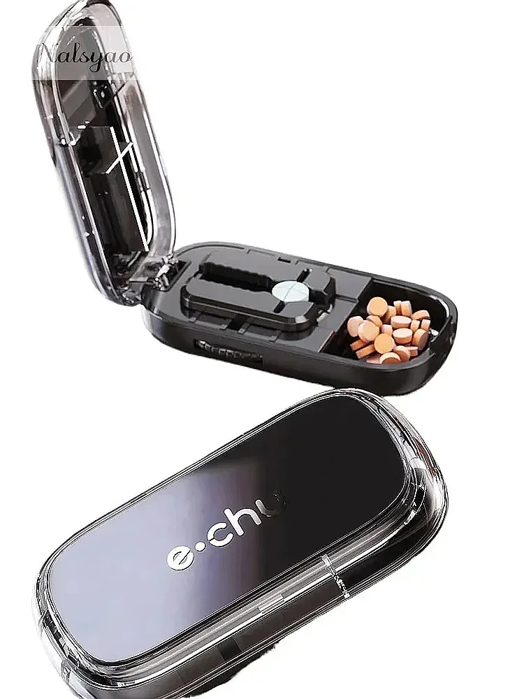 Adjustable Pill Cutter Box Tablet Divider Organizer Dustproof Portable Medicine Crusher Drug Splitter Storage