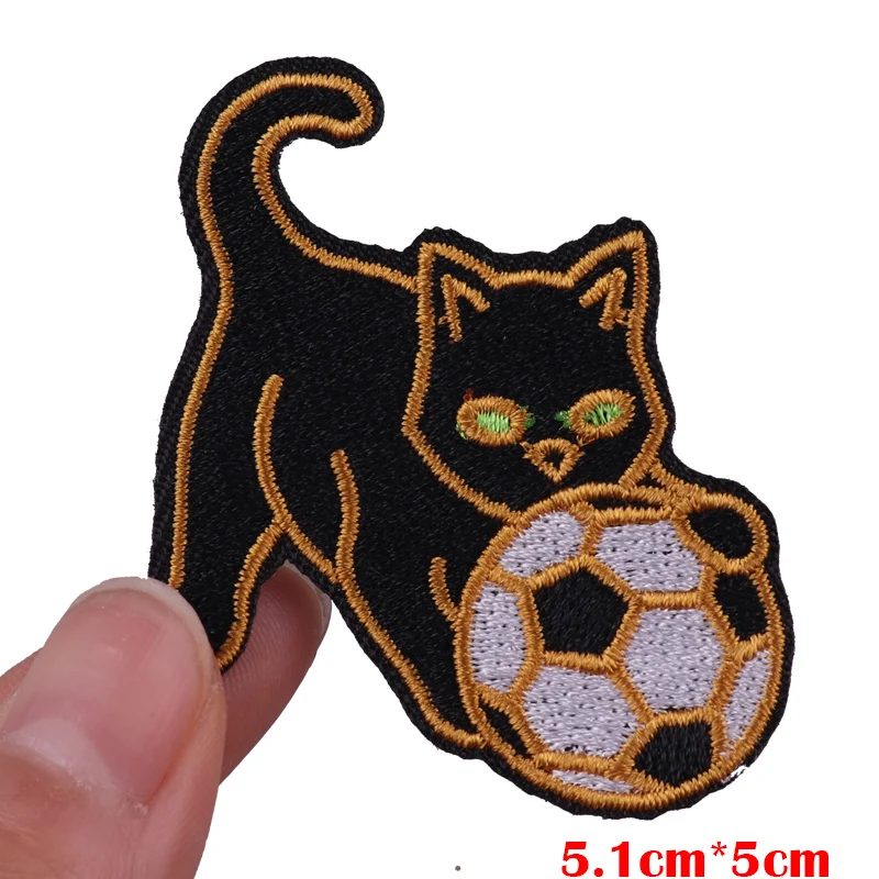 漫画の動物の刺embroideredパッチ,衣類,サッカー,ジャケット,猫,ウサギ,アヒル用のアイロンパッチ