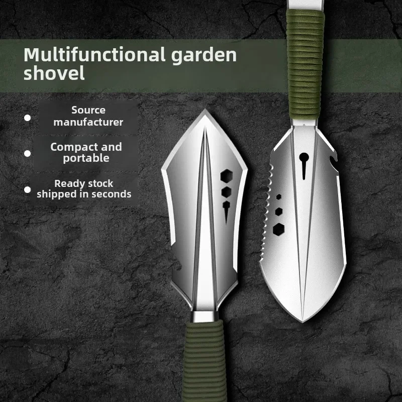 Multifunctional Garden Mini Portable Gardening Digging Wild Vegetables Tools Saw Nailing Engineer Shovel