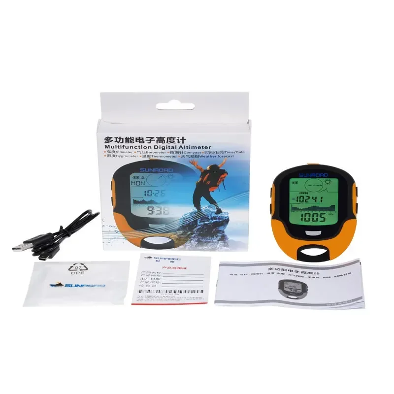 Outdoor waterproof smart temperature and humidity detection altimeter compass multi-function watch