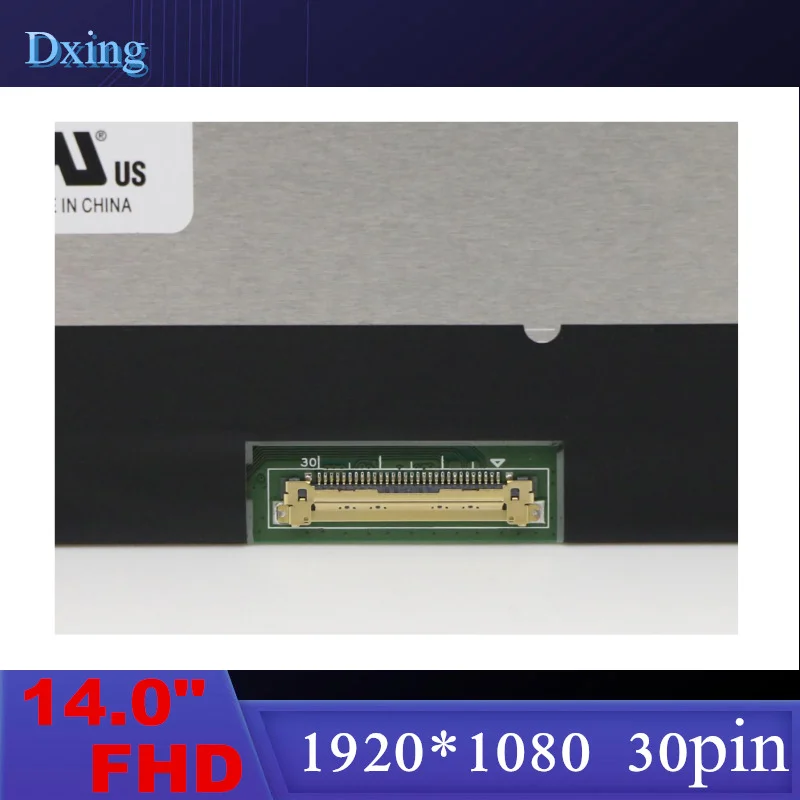 14.0 IPS Laptop LCD Screen NE140FHM-N61 For Lenovo ThinkPad X1 Carbon 7th 8th Gen T490 T495s T14 Gen1 400nit 1920x1080 FHD 30pin