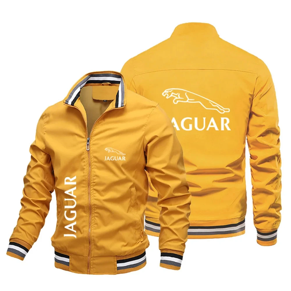 Car logo Jaguar men\'s casual outdoor windproof motorcycle bomber light jacket 2024 autumn/winter new product brand