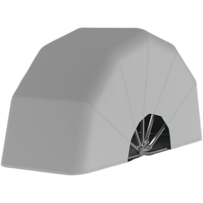 Semi-automatic mobile folding motorcycle shed sun protection wind and dust and rain awning